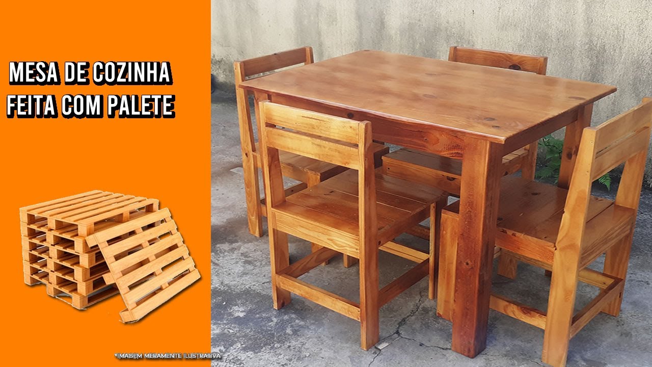 Mesa feita com palete - YouTube
