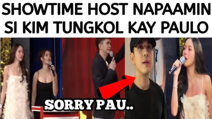SHOWTIME HOST NAPAAMIN SI KIM TUNGKOL KAY PAULO