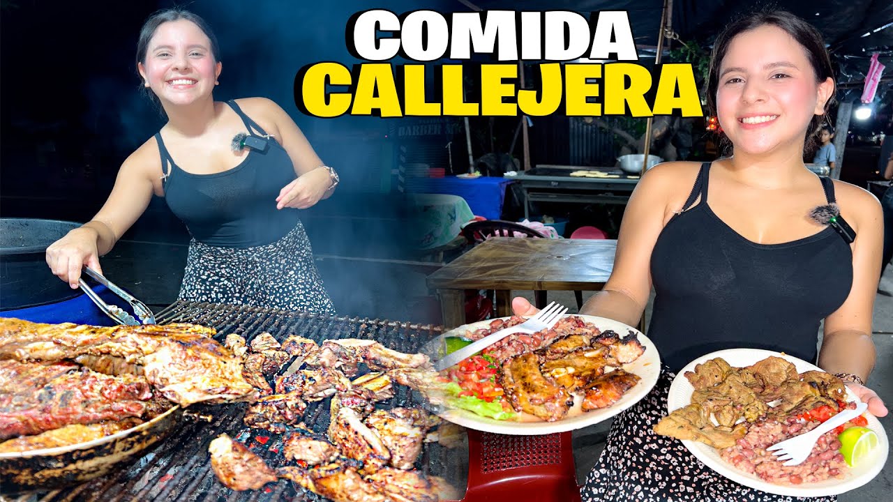 Fuimos A Buscar Comida CALLEJERA De Noche En Sonsonate *Carne Asada*