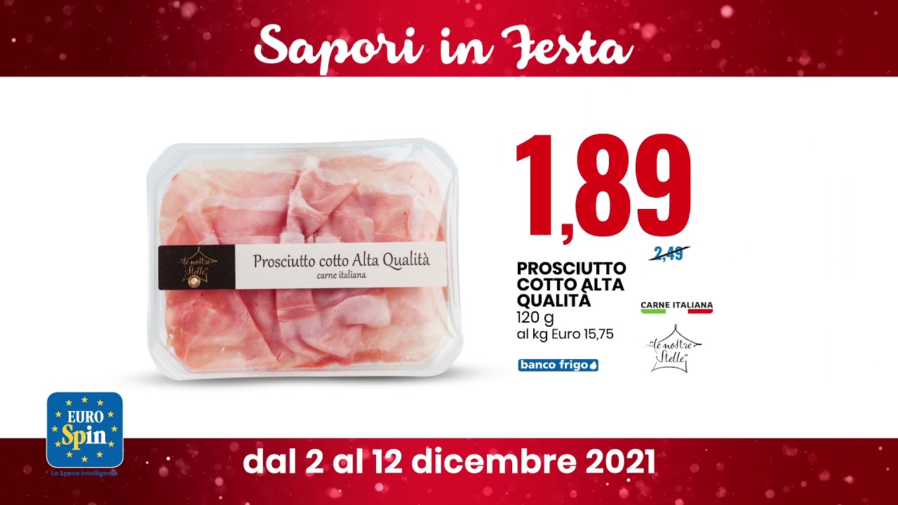 Prosciutto cotto alta qualità Le nostre Stelle 1/12 Eurospin YouTube