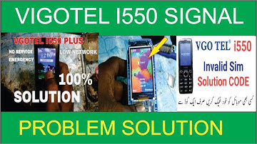 vigotel i550 singnal problem no service problem solution easy methed