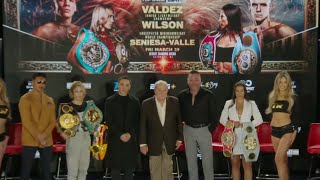 Oscar Valdez vs Liam Wilson \& Seniesa Estrada vs Yokasta Valle KICKOFF PRESS CONFERENCE \& Face Offs