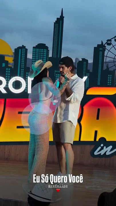 🚨 Zé Felipe and Ana Castela together on stage at Agro Play in Camboriú. #shorts 😍