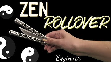 Zen Rollover (Beginner)- Beginner Butterfly Knife Tricks that look IMPRESSIVE