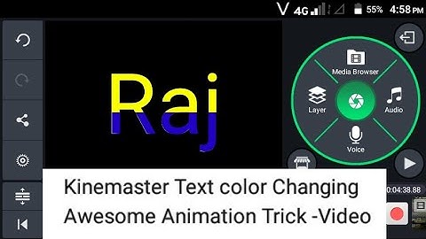 Kine master text colour changing awesome animation " by" | RAJ RANE |