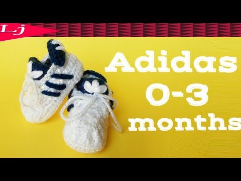 Crochet Adidas Baby Sneakers - Crochet Baby Booties 0-3 Months