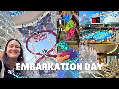 Boarding UTOPIA of the Seas! My Full EMBARKATION DAY Experience