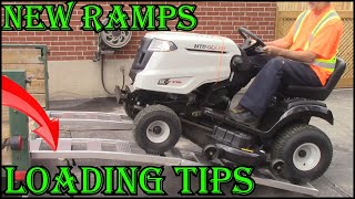 Loading And Transporting A Lawn Tractor Safely -  New Arched Loading Ramps