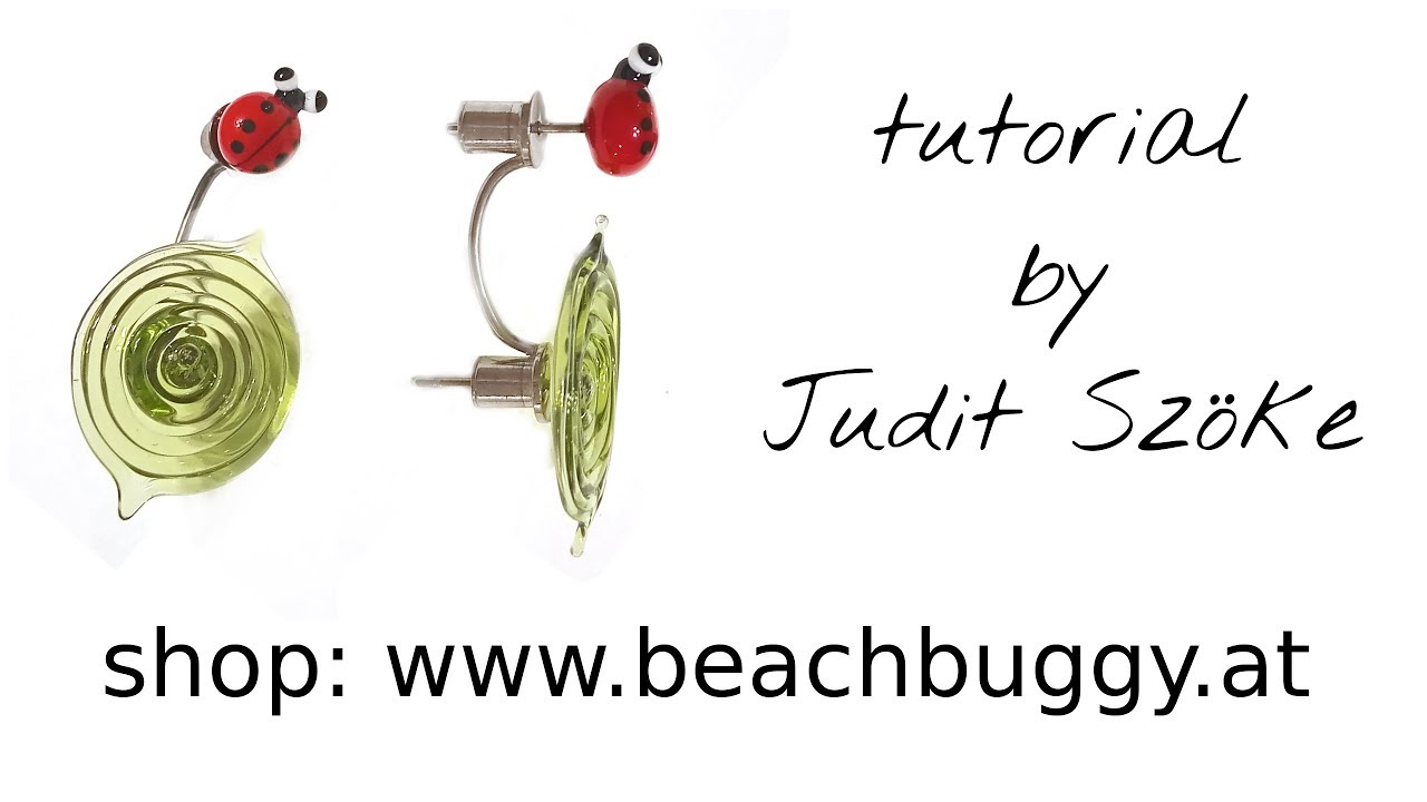 Lampwork tutorial: glass ladybug earring