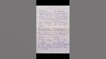 difference between multiplier and acceleration