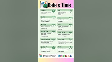 Excel Datum- en tijdfunctie