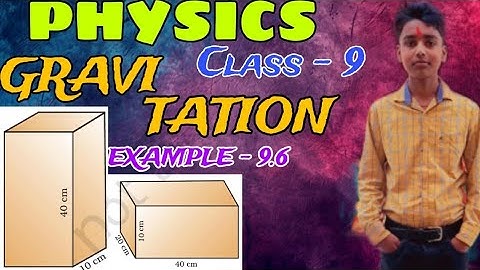 Science class 9 | Gravitation chapter Example 9.6   | Physics example 9.6 solved