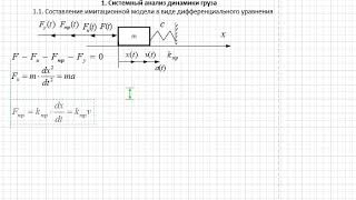 картинка: 1.1. Составление имитационной модели в виде дифференциального уравнения