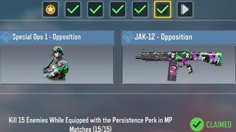 Call Of Duty Mobile Kill 15 Enemies While Equipped with the Persistence Perk in MP Matches