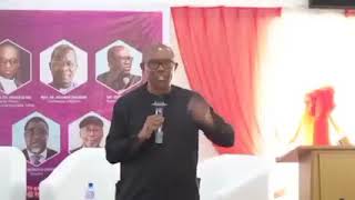 Mr Peter Obi Nigerian Labour Party Presidential Candidate speaks at Catholic Men's Guild