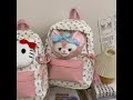 Cute cartoon casual backpack for girls, fashionable printed student backpack for campus commuting