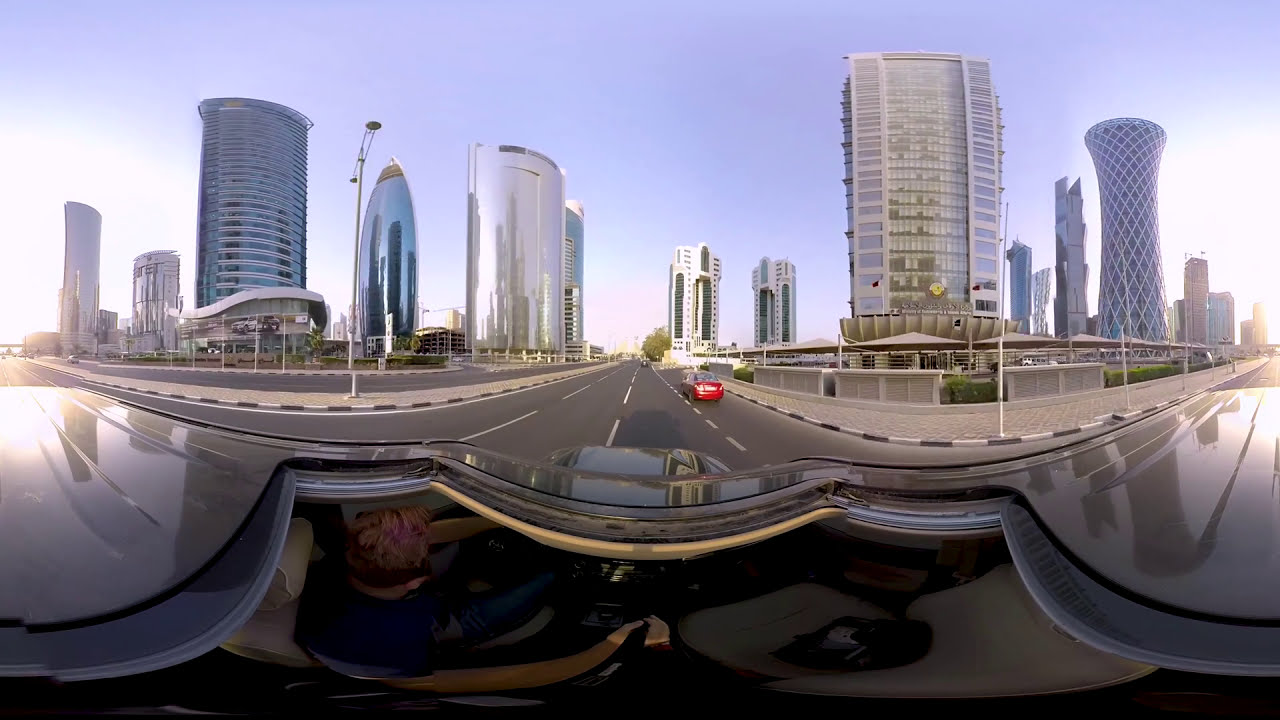 Qatar Skyline 360° Video Experience a Virtual Reality Ride YouTube