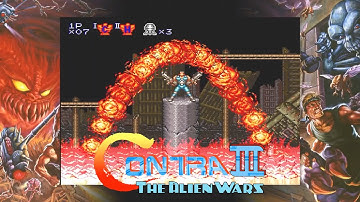 Contra III: The Alien Wars Longplay (Hard Mode)