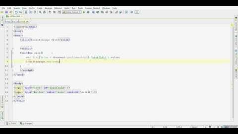 Simple HTML5 localStorage Example