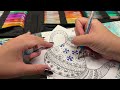 ASMR Coloring Book & Glitter Pens Whisper Ramble & Gum Chewing!