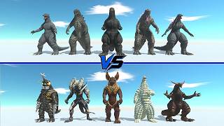 Heisei Godzilla Team vs King Caesar Team - Animal Revolt Battle Simulator | ARBS screenshot 2