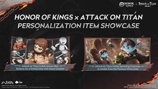 Personalization Item Showcase | Honor of Kings × Attack on Titan