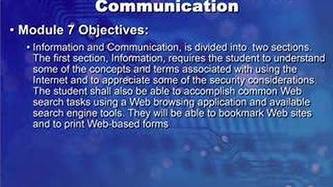 ECDL v4 - Module 7 Summary