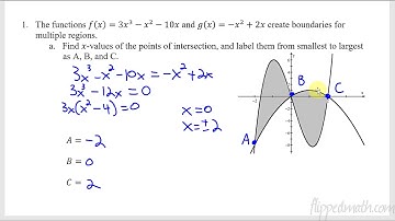 Calculus AB/BC – 8.6 Finding the Area Between Curves That Intersect at More Than Two Points