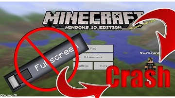How To Fix MineCraft Windows 10 Edition Full Screen Crash