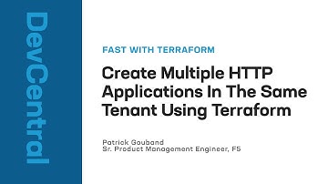 Create Multiple HTTP Applications in the Same Tenant using Terraform