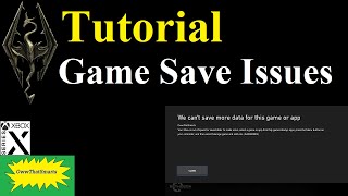 Skyrim - XBOX Tutorial - Game Save Issues screenshot 4