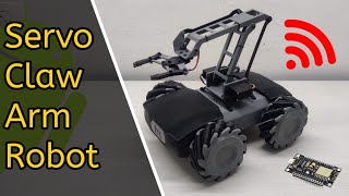 Servo Claw Mechanical arm robot | Mecanum wheel | WiFi Based