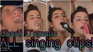 All Charli D'amelio's singing clips! Charli sings live halo, titanic, ocean eyes and more!