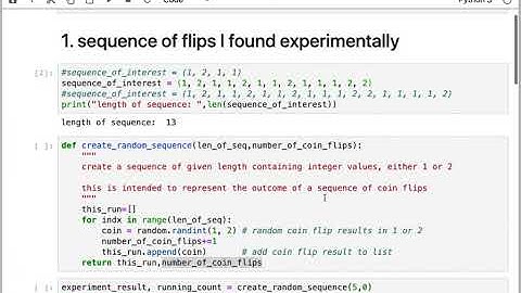 match a sequence of coin flips using Python