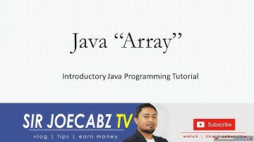 Java Programming Tutorial 14 - Java Arrays