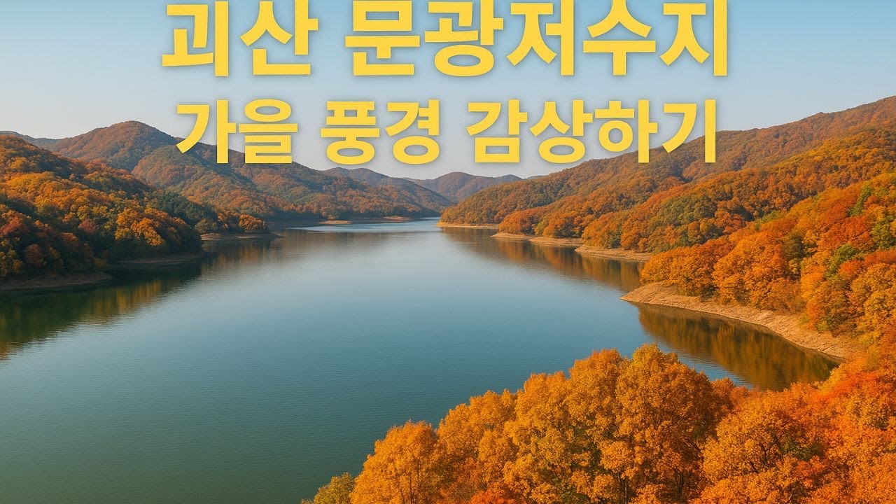 [드론영상] 괴산 문광저수지 전경, 하늘에서 바라본 힐링 풍경