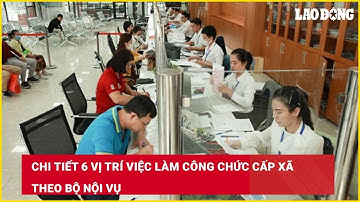 Chi tiết 6 vị trí việc làm công chức cấp xã theo Bộ Nội vụ| Báo Lao Động
