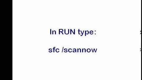 Fix Errors in Windows XP - sfc scannow