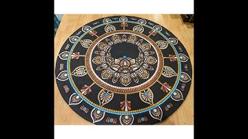 Mandala Dot painting Tutorial | Sun Lotus Flower Stencil PART TWO