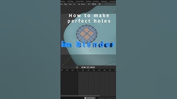How to make perfect holes in Blender #blender  #blender3d #blendertutorial