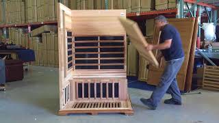 Two Person Elite Far Infrared Sauna assembly