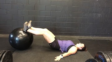 Swiss Ball Hamstring Curl Glute Bridge
