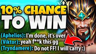 We had less than a 10% chance of winning this game... but I'm the Rank 1 Trynd so I carry