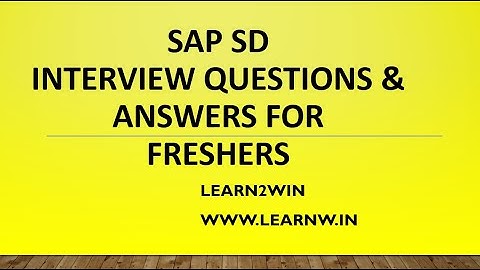 sap sd interview questions & answers | sap sd fresher jobs | sap fresher job | sap fresher interview