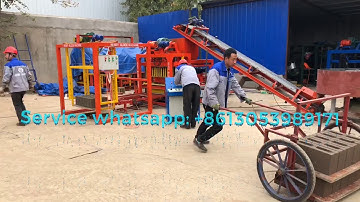 QT4-25 fully automatic concrete block making machine produce 6 inches hollow blocks