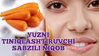 Yuzni silliq va mayin qiluvchi sabzili niqob