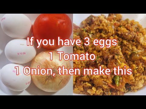 Eggs with Tomato and Onion: A Tasty and Nutritious Breakfast Recipe | only three ingredients