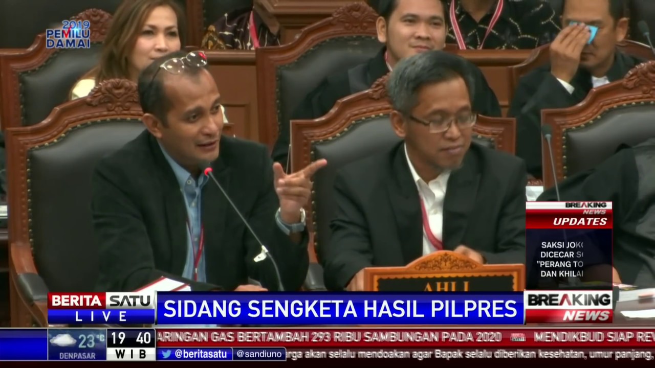 Saksi Ahli TKN Jokowi-Ma'ruf Patahkan Argumen Tim Prabowo-Sandi