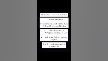 required documents for dv of 2 Border battalion# jkpolice # dv# border battalion