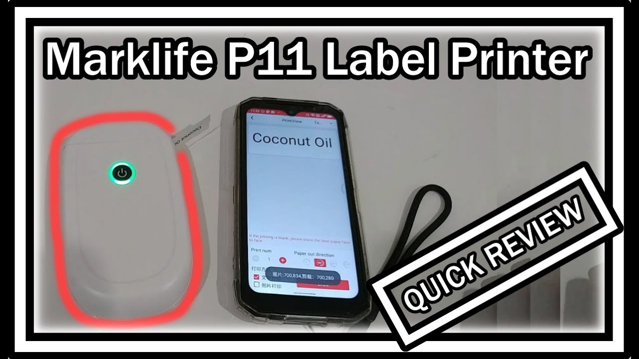 Marklife P11 Label Printer Portable Thermal Machine Inkless & Bluetooth  QUICK REVIEW & TUTORIAL 